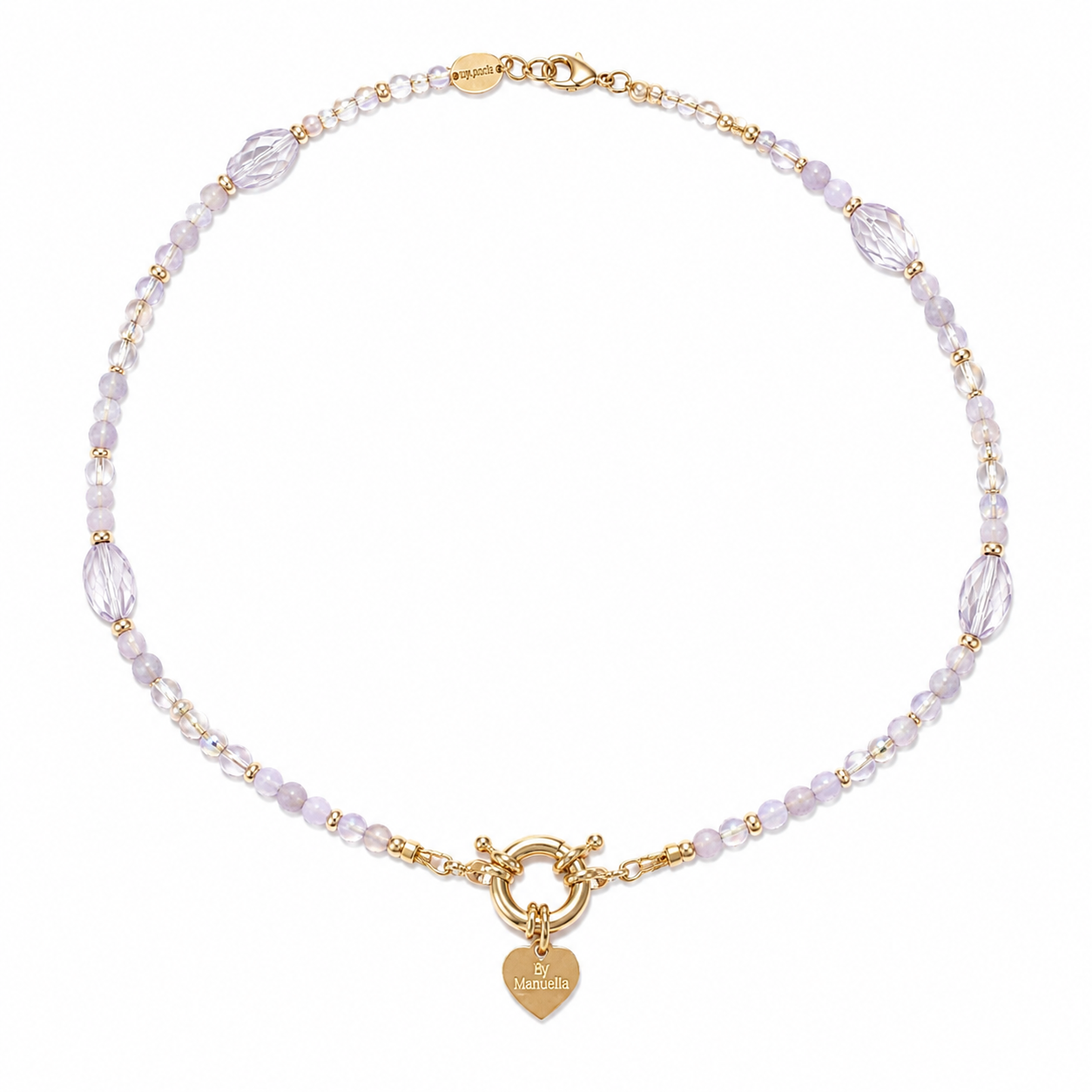 Collier Perles fermoir Coeur.
