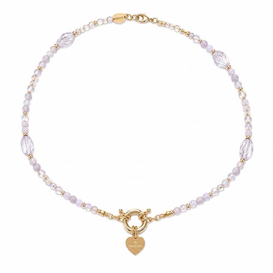 Collier Perles fermoir Coeur.