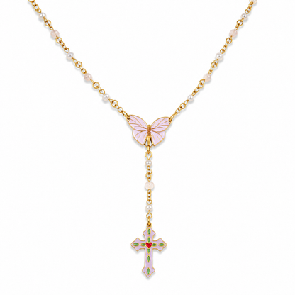 Collier chapelet - perles semi-précieuses.