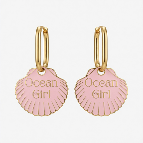 Boucles d'oreilles - Créoles coquillage "Océan Girl"