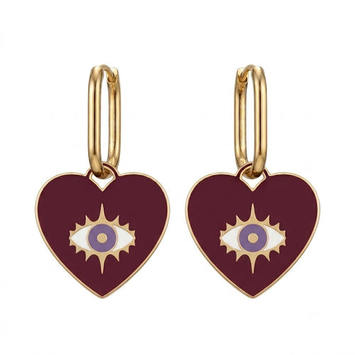 Boucles d'oreilles - Créoles coeur karma