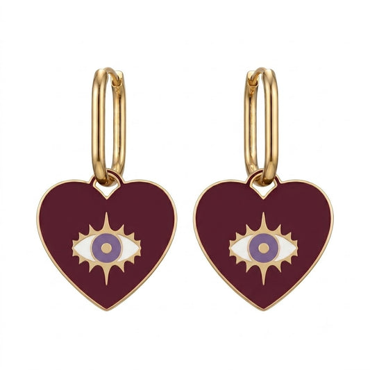 Boucles d'oreilles - Créoles coeur karma