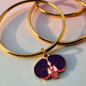 Bracelet Jonc "Orchidée"